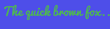 Image with Font Color 4EB94E and Background Color 4E4EE9